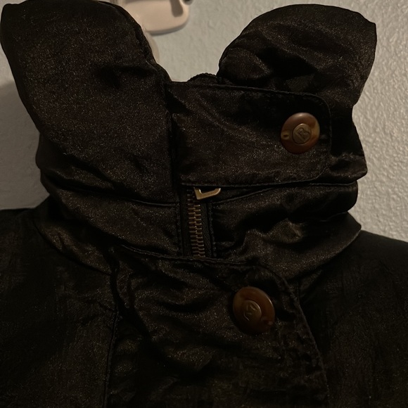 Vintage Bogner Goose Down Ski Puffer Jacket Women Size 6 All Black - Picture 2 of 11